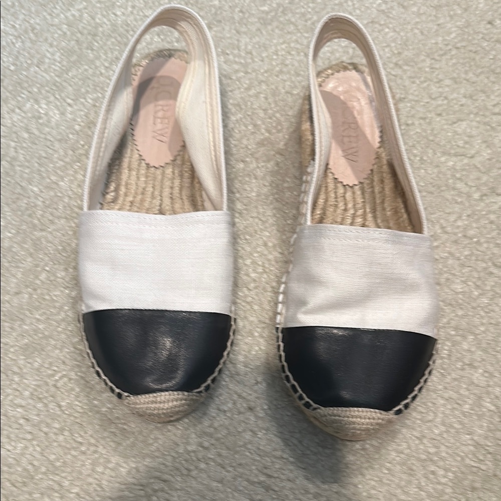 J. Crew Women's Black and White Espadrilles